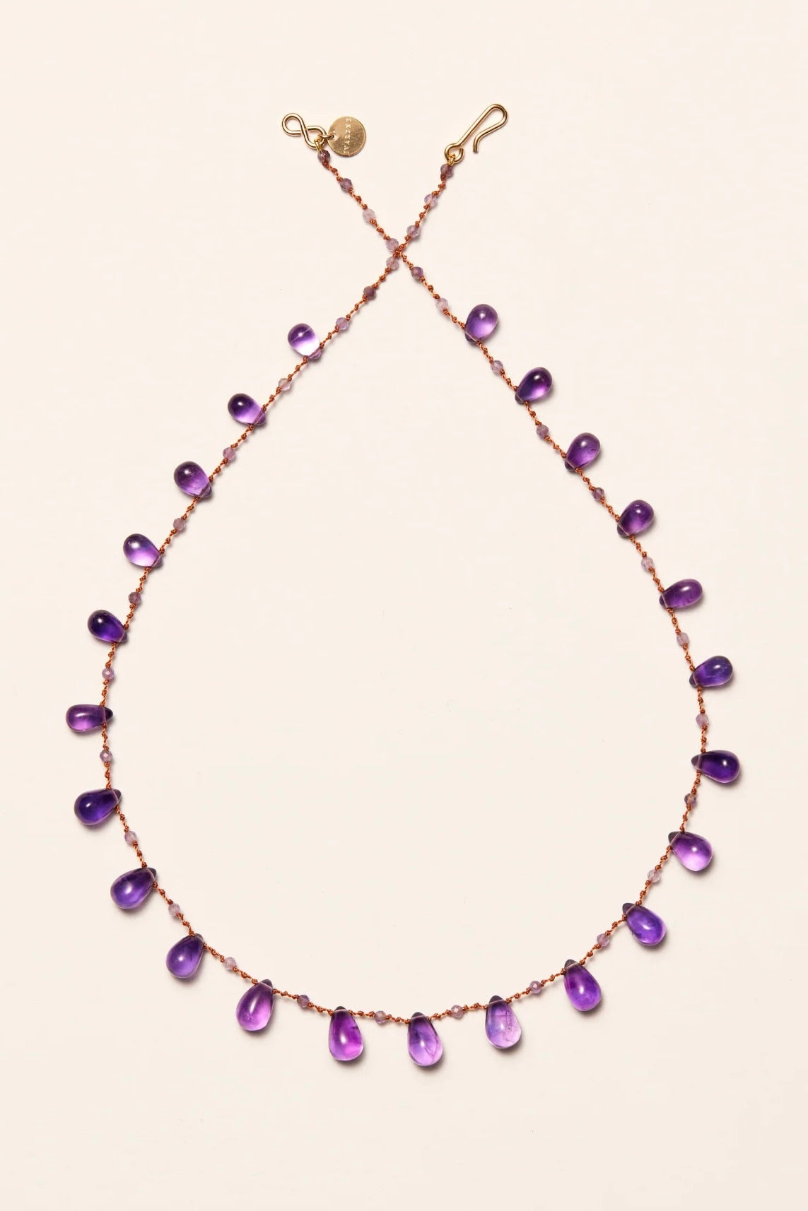 Niilo Drops & Beads Necklace - Amethyst