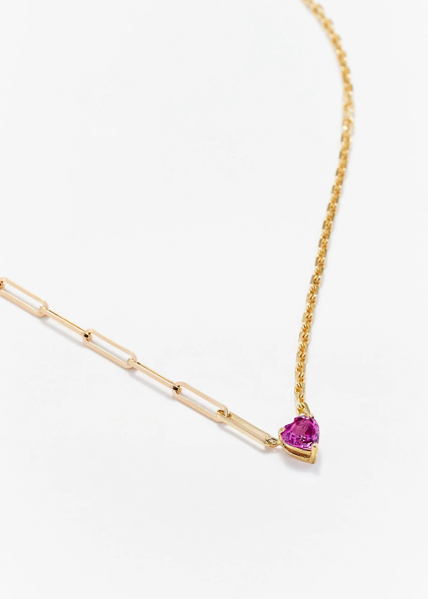 Maxi Collier Solitaire Coeur - Rose Or Jaune