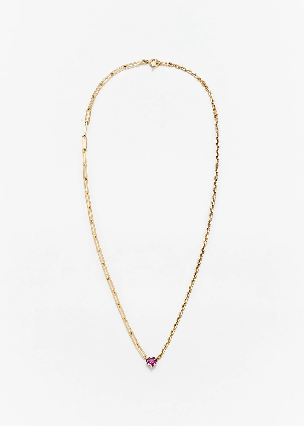 Maxi Collier Solitaire Coeur - Rose Or Jaune