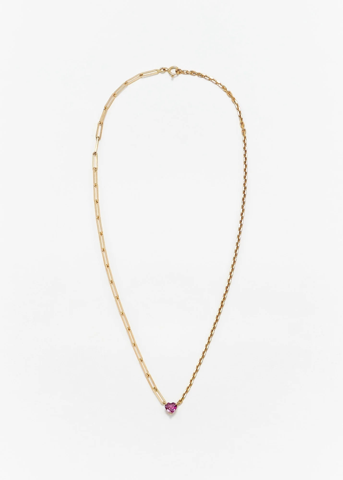 Maxi Collier Solitaire Coeur - Rose Or Jaune