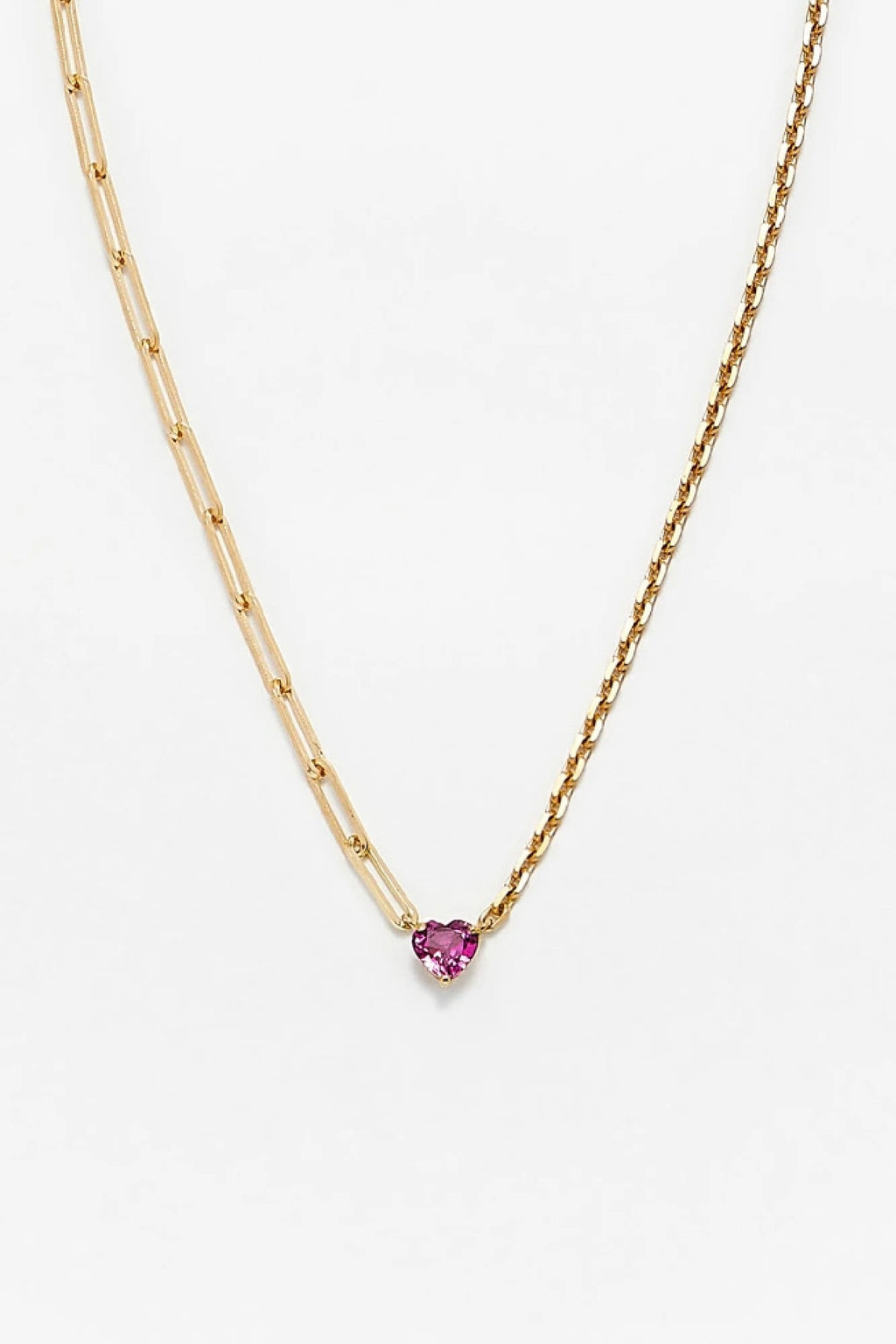 Maxi Collier Solitaire Coeur - Rose Or Jaune